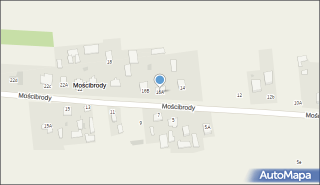Mościbrody, Mościbrody, 16A, mapa Mościbrody
