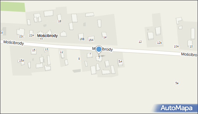 Mościbrody, Mościbrody, 5, mapa Mościbrody