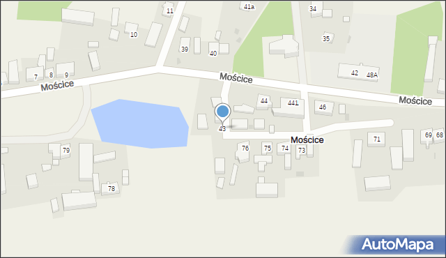 Mościce, Mościce, 43, mapa Mościce