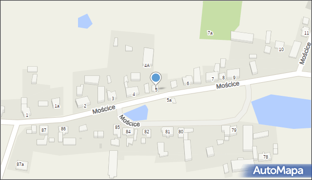 Mościce, Mościce, 5, mapa Mościce