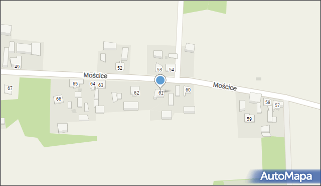 Mościce, Mościce, 61, mapa Mościce