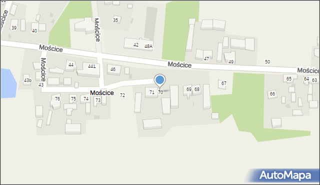 Mościce, Mościce, 70, mapa Mościce