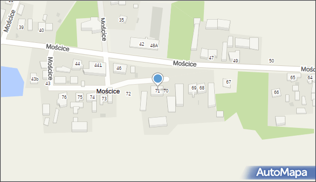 Mościce, Mościce, 71, mapa Mościce