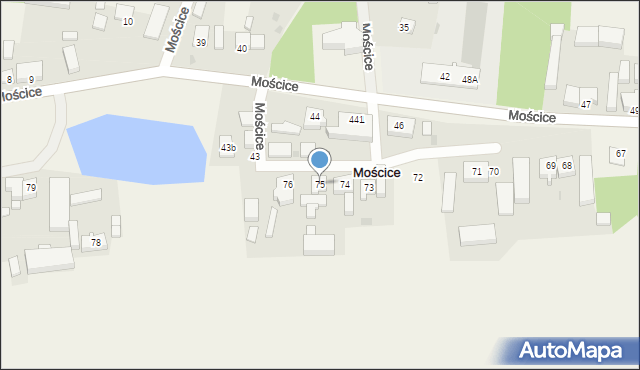 Mościce, Mościce, 75, mapa Mościce