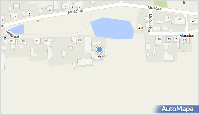 Mościce, Mościce, 78, mapa Mościce