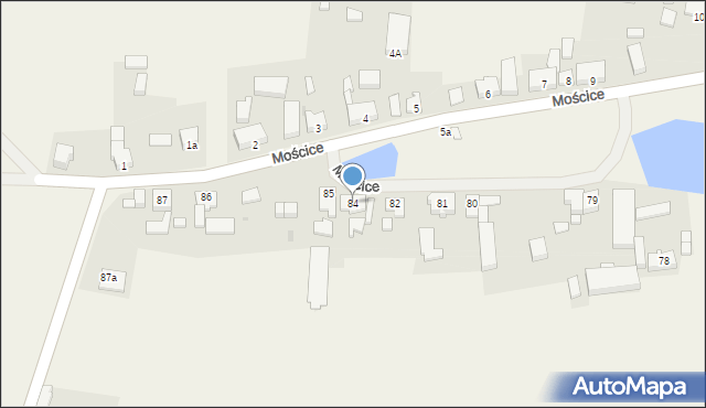 Mościce, Mościce, 84, mapa Mościce