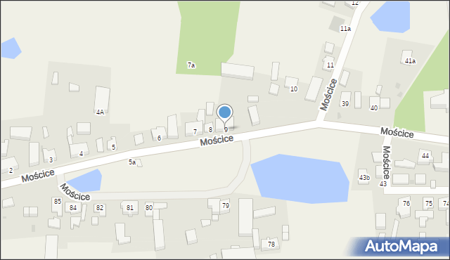 Mościce, Mościce, 9, mapa Mościce