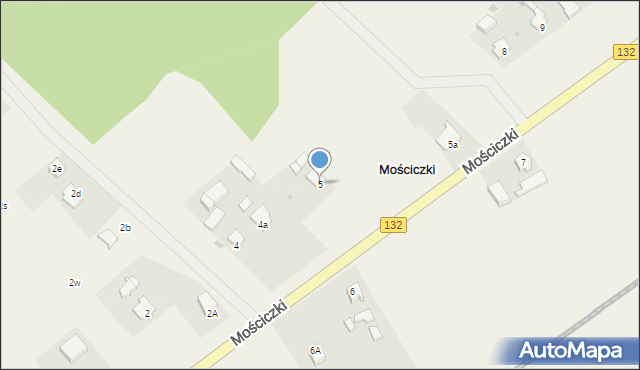 Mościczki, Mościczki, 5, mapa Mościczki