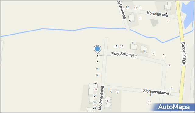 Mościska, Modrzewiowa, 2, mapa Mościska