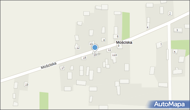 Mościska, Mościska, 13, mapa Mościska