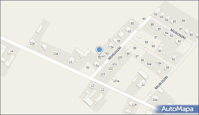 Mościszki, Mościszki, 52, mapa Mościszki