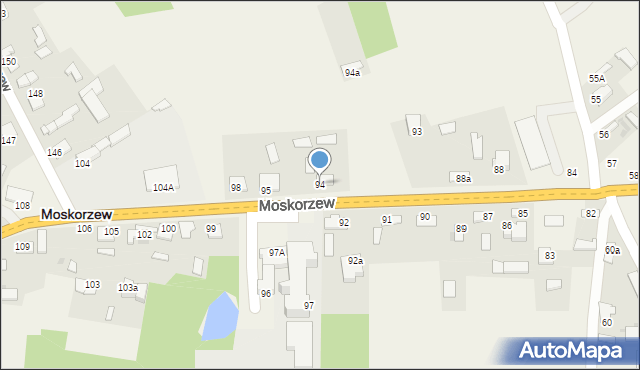 Moskorzew, Moskorzew, 94, mapa Moskorzew