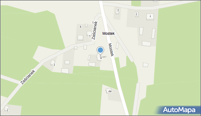Mostek, Mostek, 4, mapa Mostek