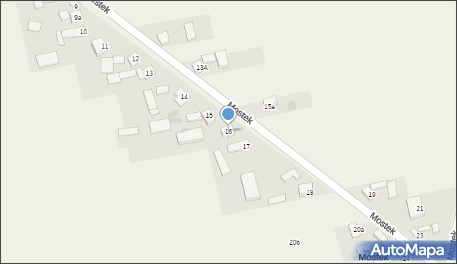 Mostek, Mostek, 16, mapa Mostek