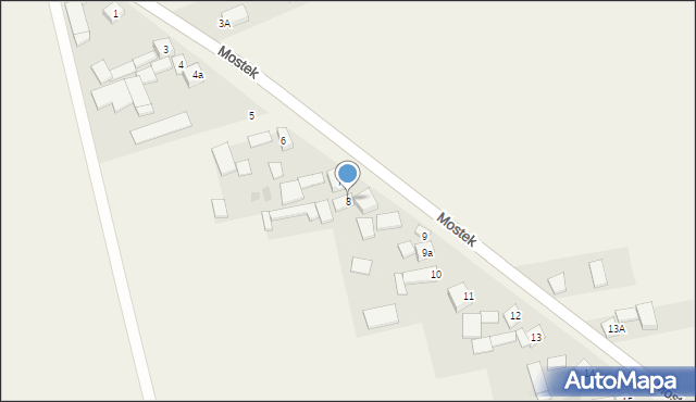 Mostek, Mostek, 8, mapa Mostek