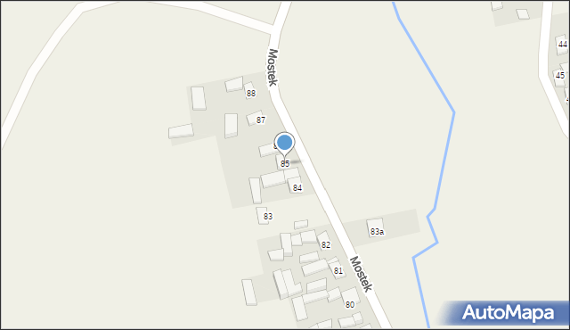 Mostek, Mostek, 85, mapa Mostek