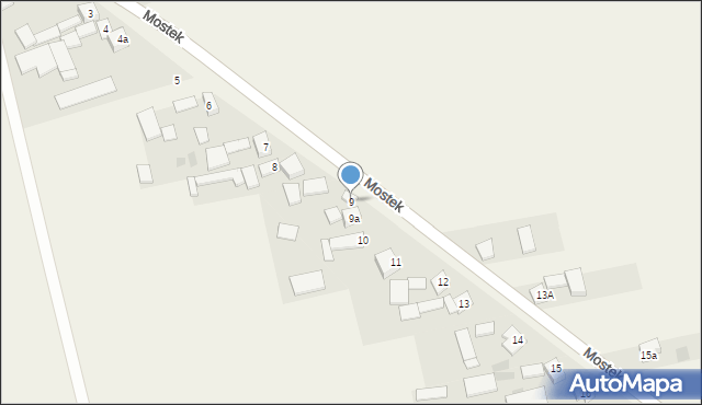Mostek, Mostek, 9, mapa Mostek