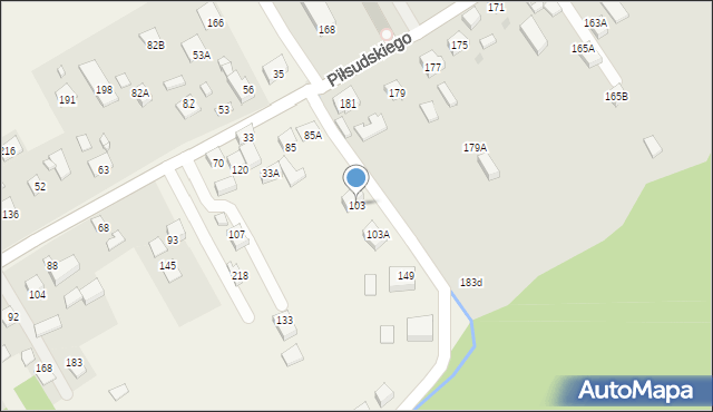 Mostki, Mostki, 103, mapa Mostki