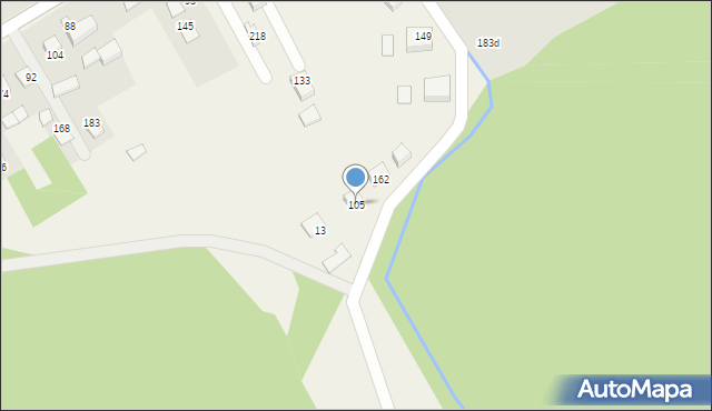 Mostki, Mostki, 105, mapa Mostki