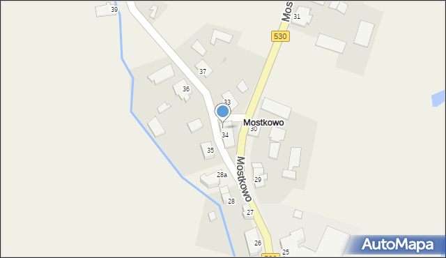 Mostkowo, Mostkowo, 34a, mapa Mostkowo