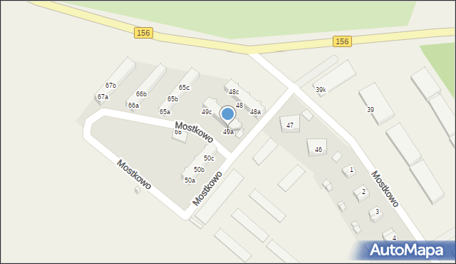 Mostkowo, Mostkowo, 49a, mapa Mostkowo