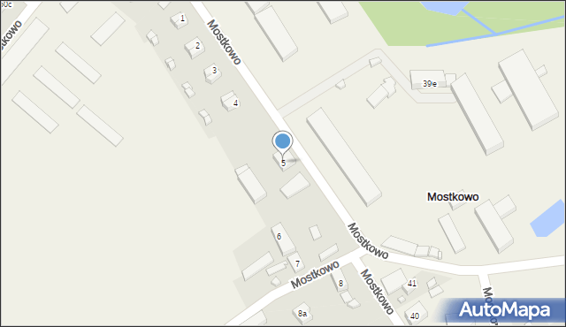 Mostkowo, Mostkowo, 5, mapa Mostkowo