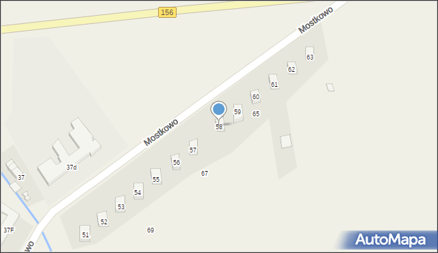 Mostkowo, Mostkowo, 58, mapa Mostkowo