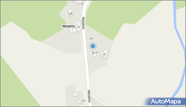 Mostno, Mostno, 15, mapa Mostno