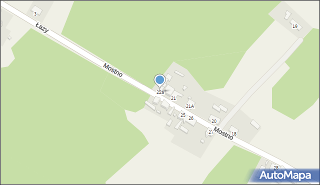 Mostno, Mostno, 22a, mapa Mostno