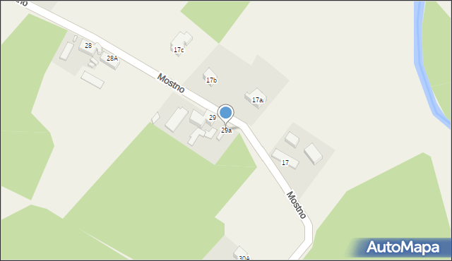 Mostno, Mostno, 29a, mapa Mostno