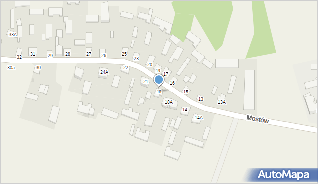 Mostów, Mostów, 18, mapa Mostów