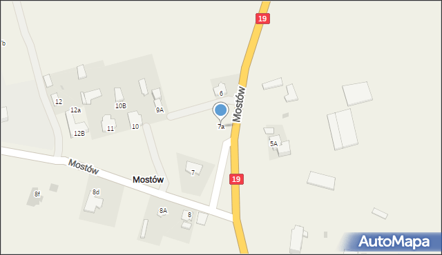 Mostów, Mostów, 7a, mapa Mostów