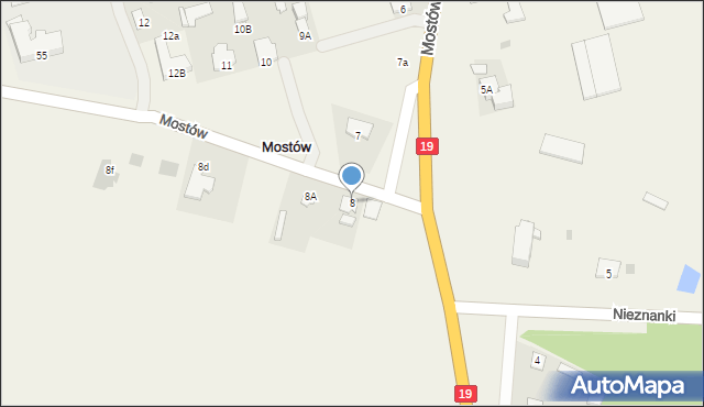 Mostów, Mostów, 8, mapa Mostów