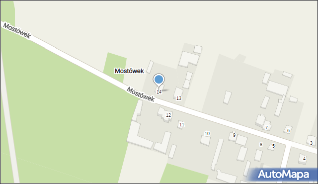 Mostówek, Mostówek, 14, mapa Mostówek