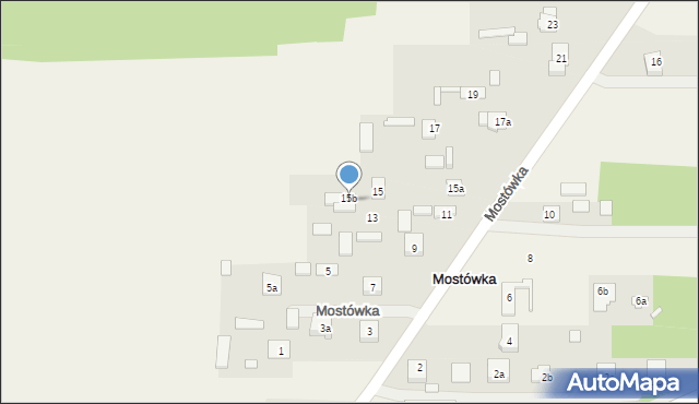 Mostówka, Mostówka, 15b, mapa Mostówka