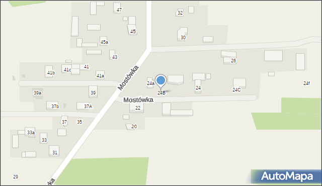 Mostówka, Mostówka, 24B, mapa Mostówka