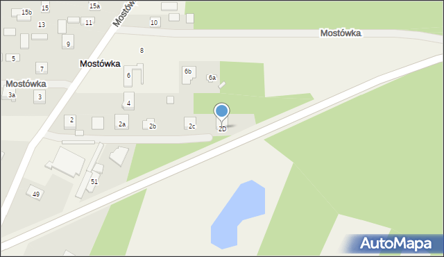 Mostówka, Mostówka, 2D, mapa Mostówka