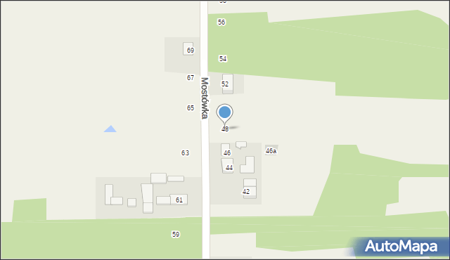 Mostówka, Mostówka, 48, mapa Mostówka