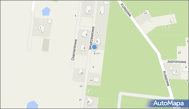 Mostówka, Modrzewiowa, 7, mapa Mostówka