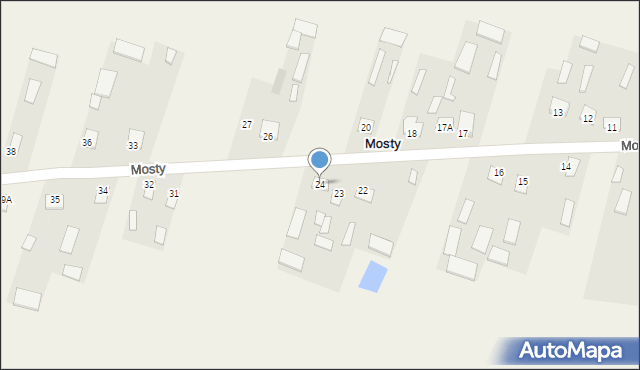 Mosty, Mosty, 24, mapa Mosty