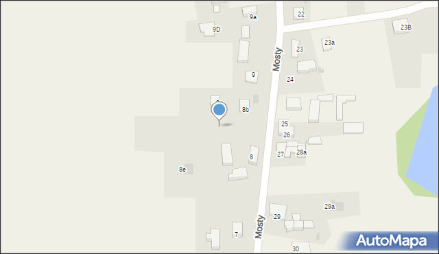 Mosty, Mosty, 8c, mapa Mosty