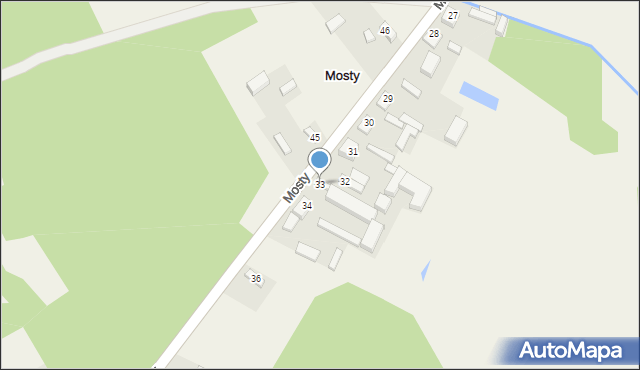 Mosty, Mosty, 33, mapa Mosty