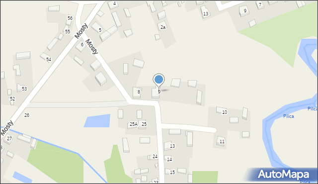 Mosty, Mosty, 9, mapa Mosty