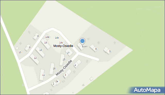 Mosty-Osiedle, Mosty-Osiedle, 7, mapa Mosty-Osiedle
