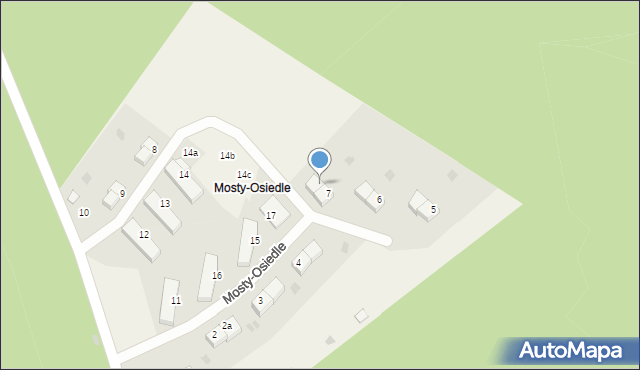 Mosty-Osiedle, Mosty-Osiedle, 7a, mapa Mosty-Osiedle