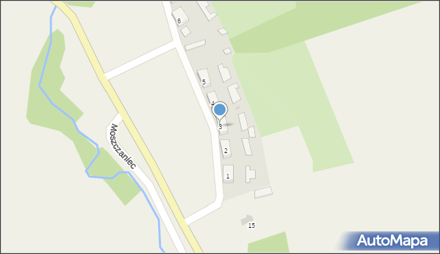 Moszczaniec, Moszczaniec, 3, mapa Moszczaniec