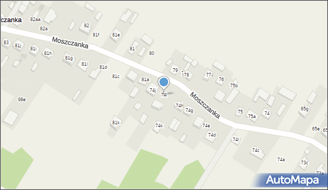 Moszczanka, Moszczanka, 74i, mapa Moszczanka