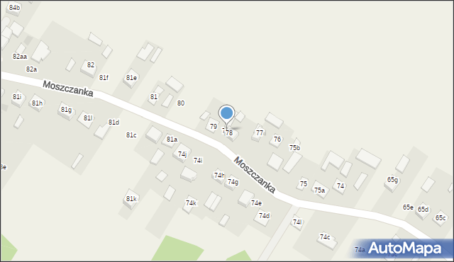 Moszczanka, Moszczanka, 78A, mapa Moszczanka