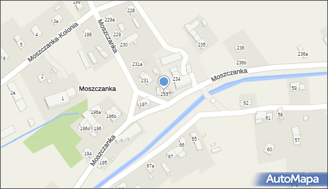 Moszczanka, Moszczanka, 233, mapa Moszczanka