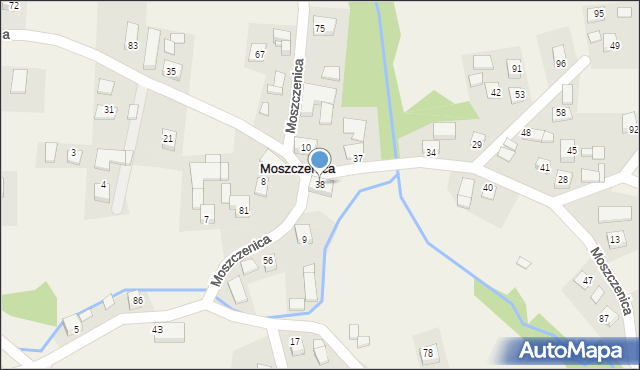 Moszczenica, Moszczenica, 38, mapa Moszczenica